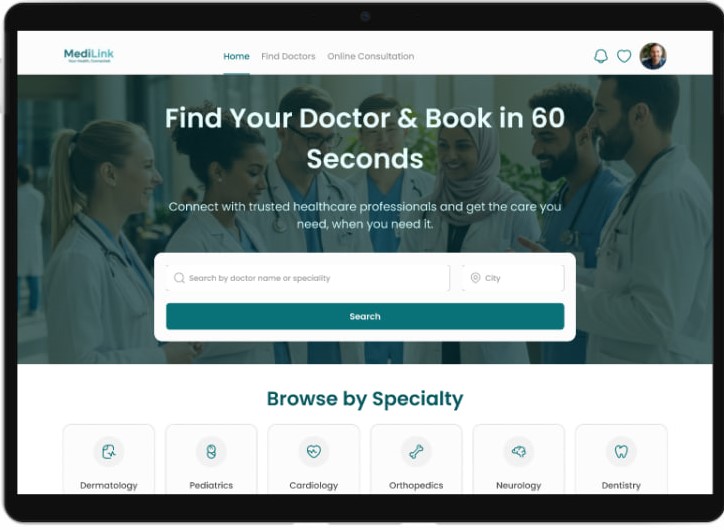 Cover image for MedLink — Doctor Booking Platform with Secure Payment Integration